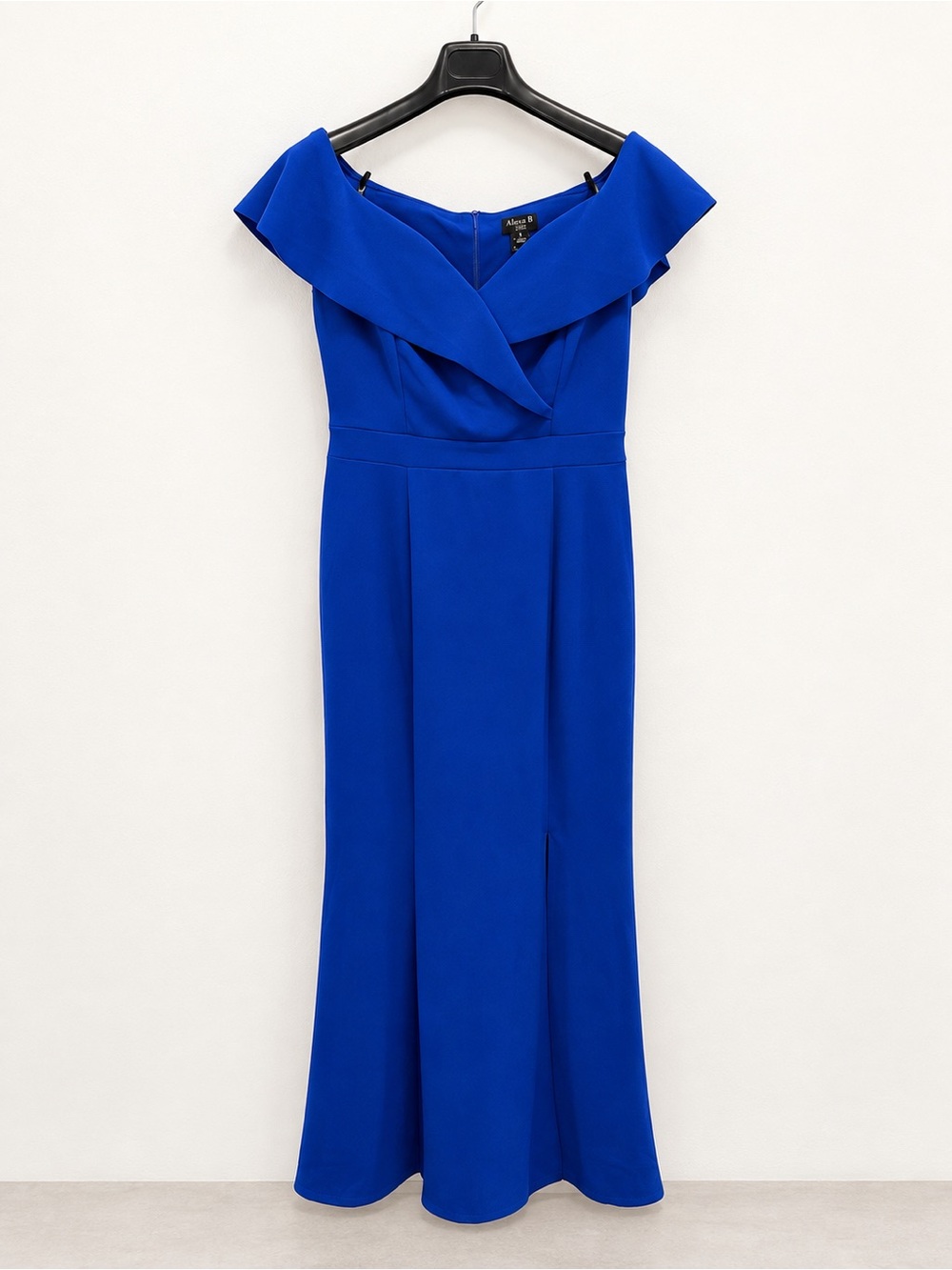Off-Shoulder Royal Blue Evening Gown